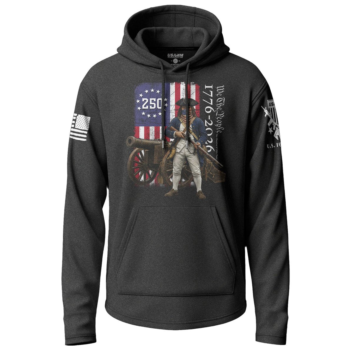 US 250 Patriot Lightweight Hoodie Lightweight Hoodie 90011-S-BK-THIN