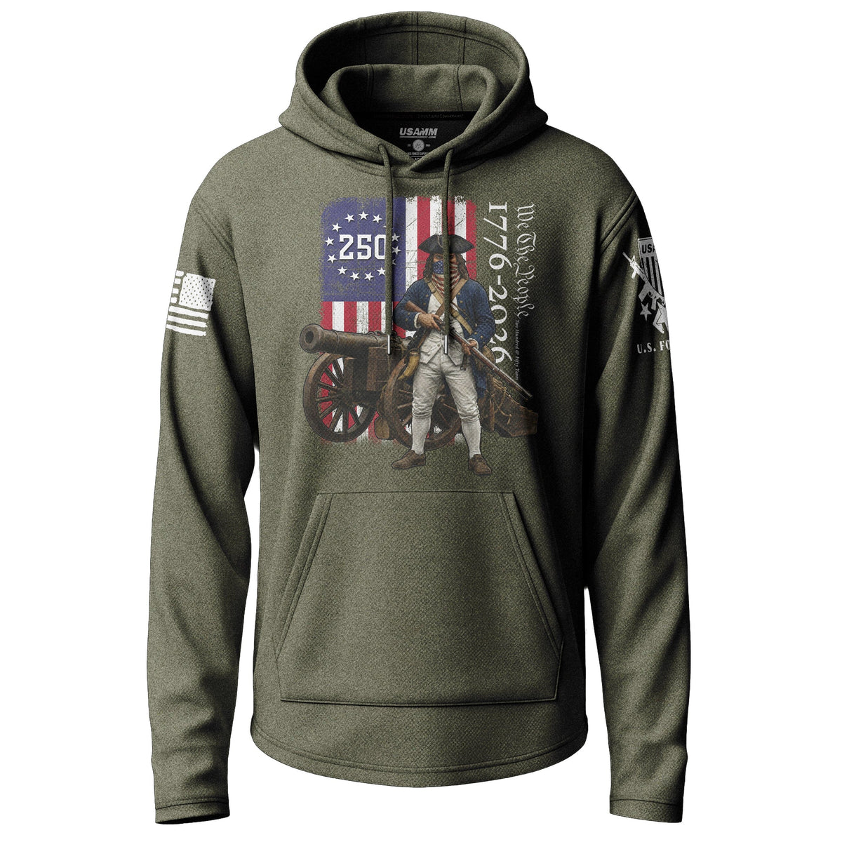 US 250 Patriot Lightweight Hoodie Lightweight Hoodie 90011-S-MG-THIN