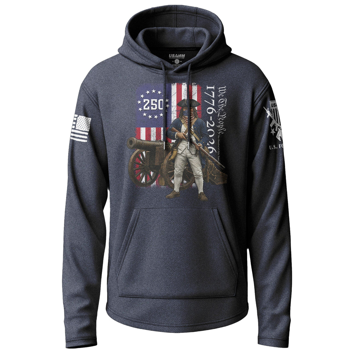 US 250 Patriot Lightweight Hoodie Lightweight Hoodie 90011-S-NAVY-THIN