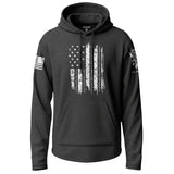 2nd Amendment Distressed Flag Tactical Graphic Lightweight Hoodie
