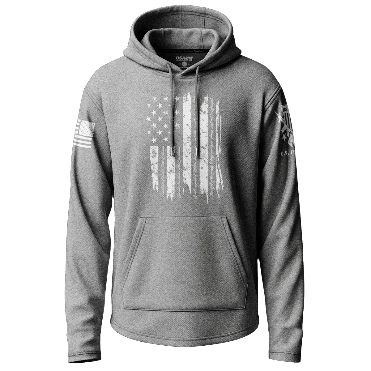 2nd Amendment Distressed Flag Tactical Graphic Lightweight Hoodie