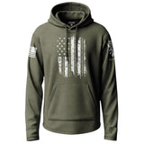 2nd Amendment Distressed Flag Tactical Graphic Lightweight Hoodie