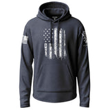 2nd Amendment Distressed Flag Tactical Graphic Lightweight Hoodie