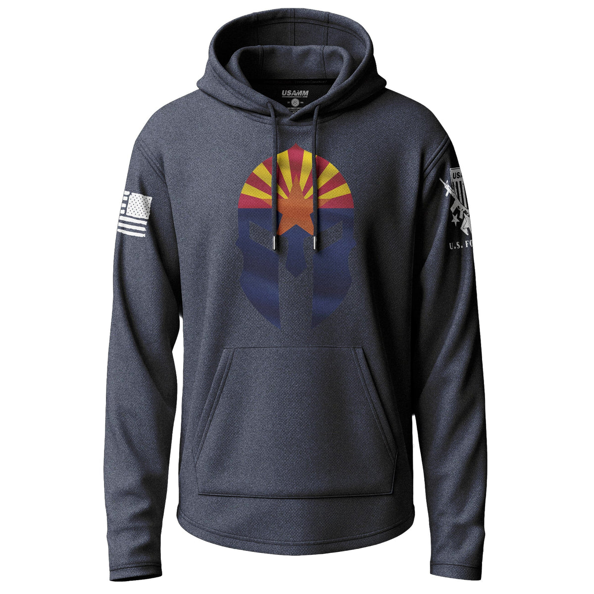 Arizona Spartan Flag Graphic Lightweight Hoodie Lightweight Hoodie 90038-S-NAVY-THIN