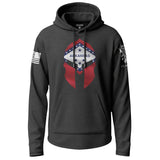 Arkansas Spartan Flag Graphic Lightweight Hoodie Lightweight Hoodie 90040-S-BK-THIN