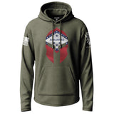 Arkansas Spartan Flag Graphic Lightweight Hoodie Lightweight Hoodie 90040-S-MG-THIN