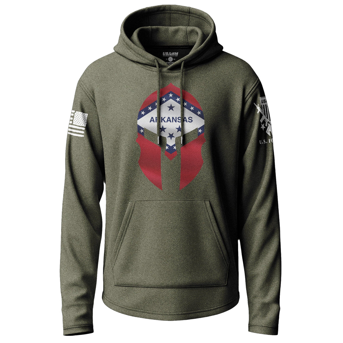 Arkansas Spartan Flag Graphic Lightweight Hoodie Lightweight Hoodie 90040-S-MG-THIN