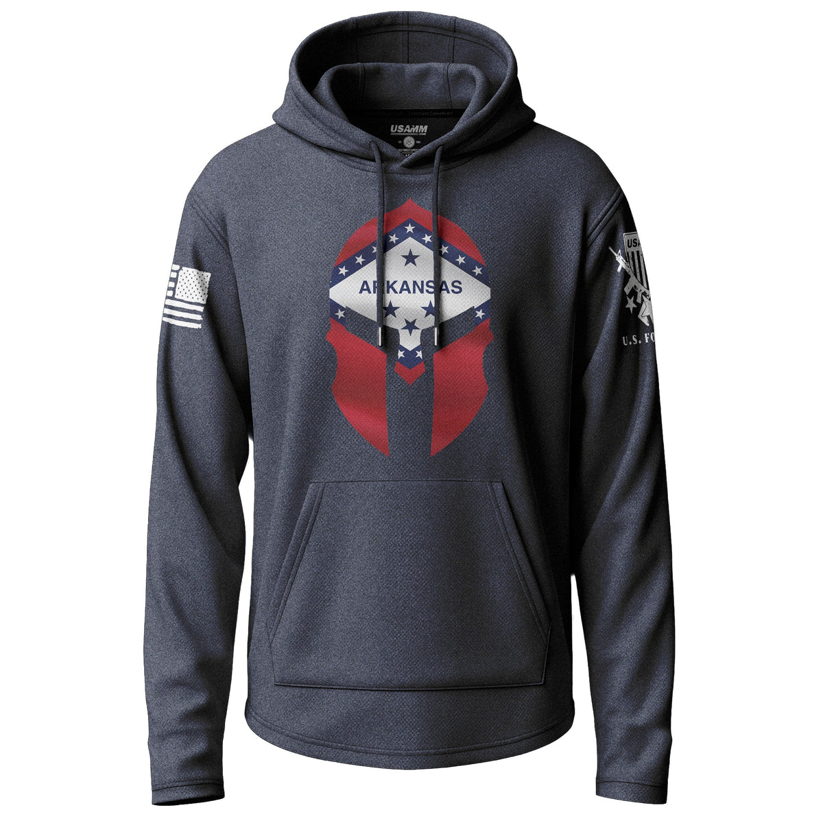 Arkansas Spartan Flag Graphic Lightweight Hoodie Lightweight Hoodie 90040-S-NAVY-THIN