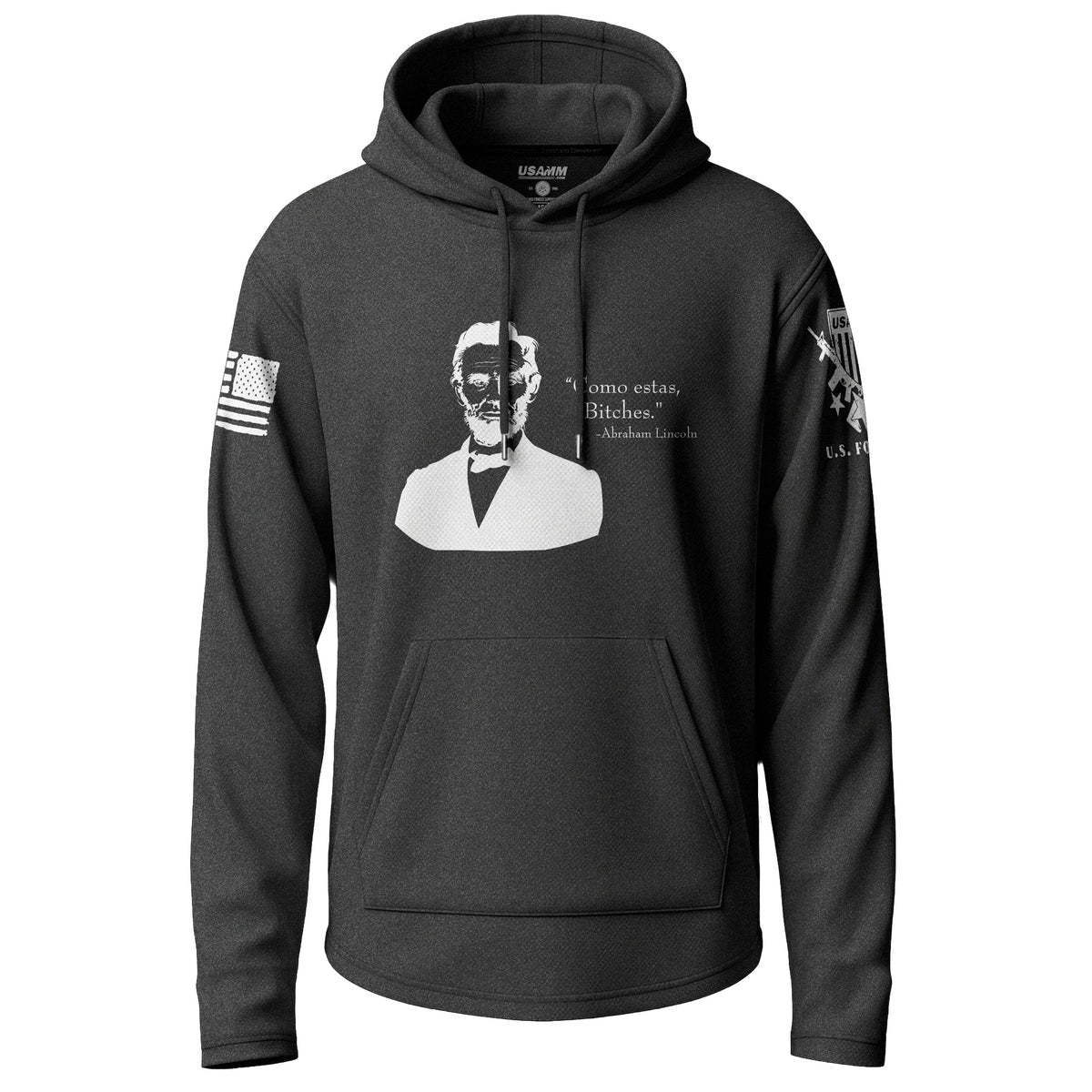 Tactical Abe Lincoln Graphic Lightweight Hoodie Lightweight Hoodie 90048-S-BK-THIN
