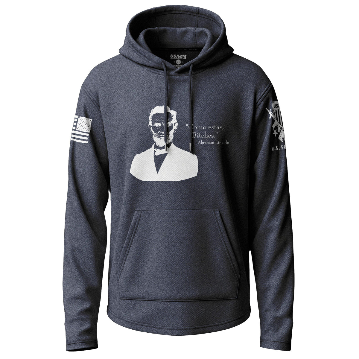 Tactical Abe Lincoln Graphic Lightweight Hoodie Lightweight Hoodie 90048-S-NAVY-THIN