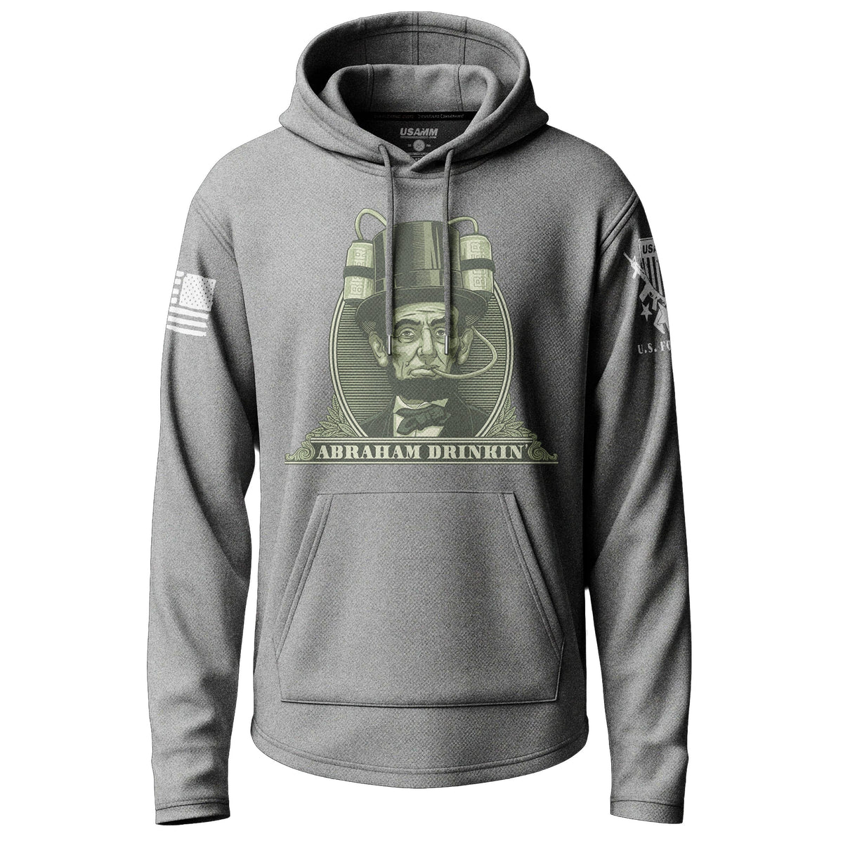 Abraham Drinkin Funny Lightweight Hoodie Lightweight Hoodie 90049-S-HG-THIN