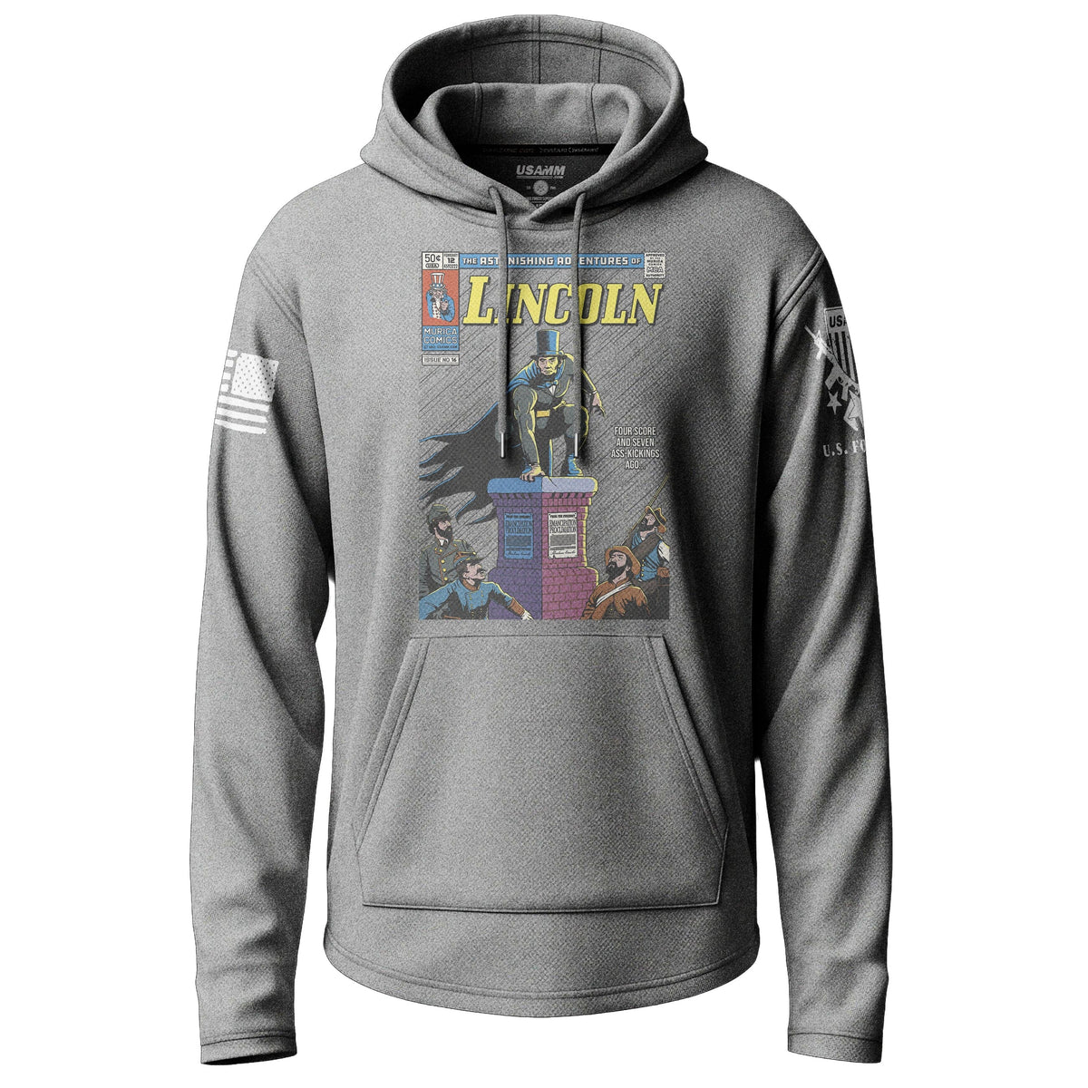 Abraham Lincoln Comic Cover Graphic Lightweight Hoodie Lightweight Hoodie 90050-S-HG-THIN
