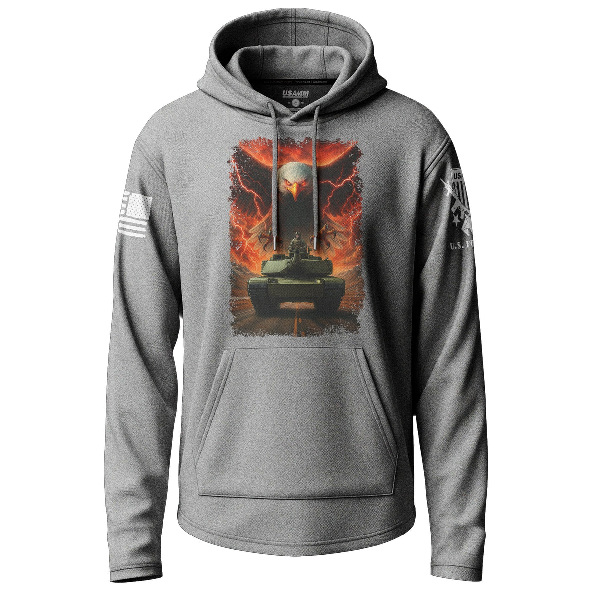 M1A2 Eagle Graphic Lightweight Hoodie Lightweight Hoodie 90018-S-HG-THIN