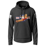 WWII Pin-Up Air Corps Graphic Lightweight Hoodie Lightweight Hoodie 90022-S-BK-THIN