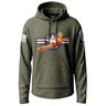 WWII Pin-Up Air Corps Graphic Lightweight Hoodie Lightweight Hoodie 90022-S-MG-THIN