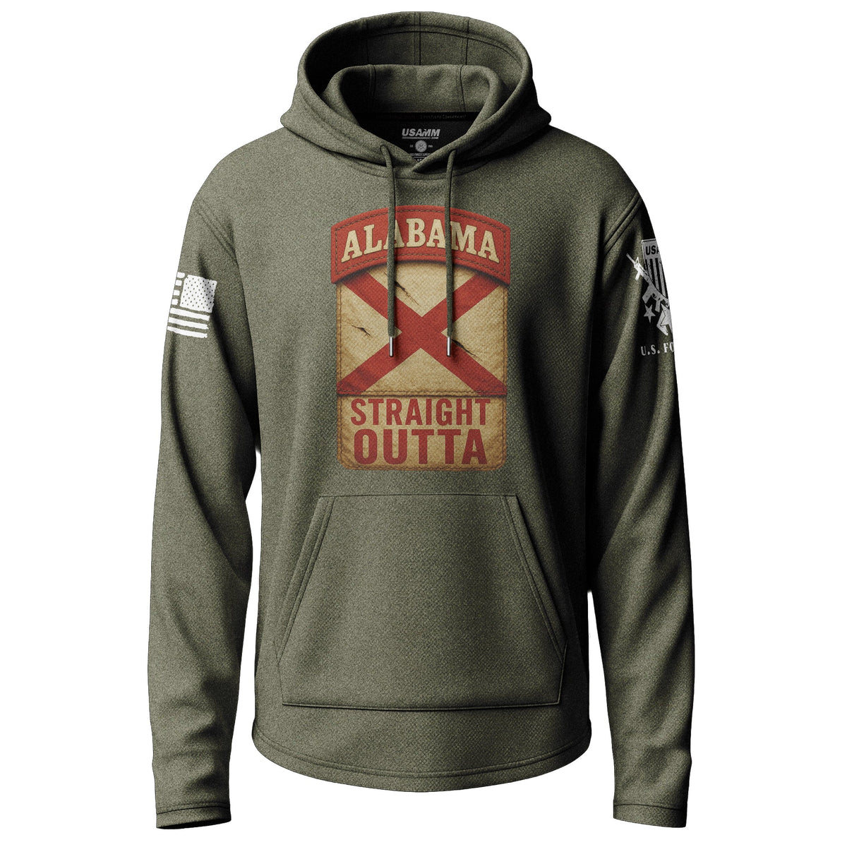 Straight Outta Alabama State Graphic Lightweight Hoodie Lightweight Hoodie 90024-S-MG-THIN