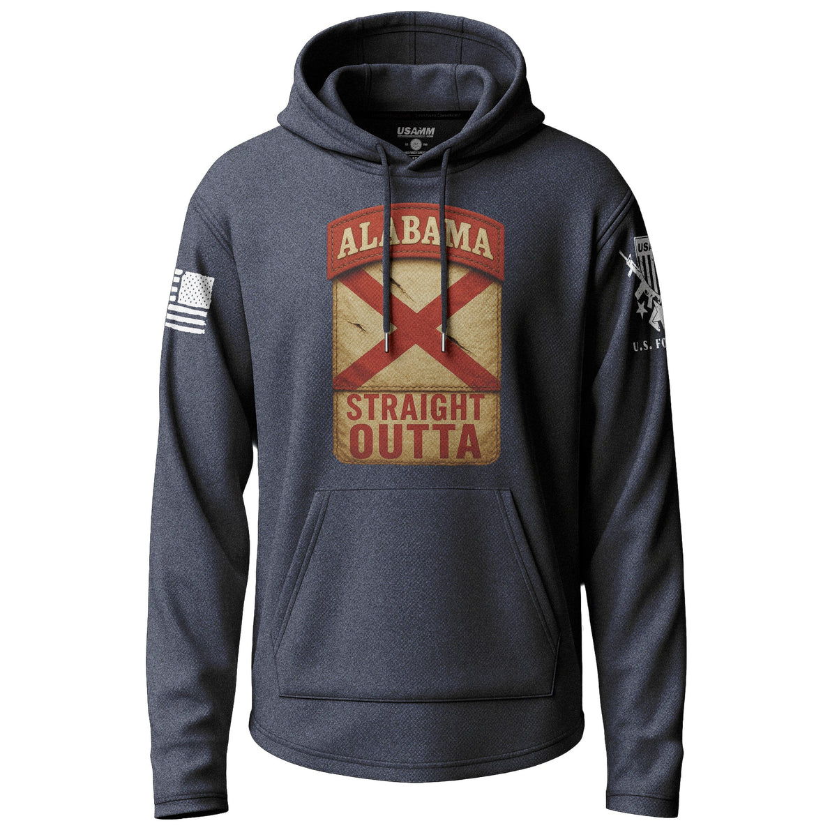 Straight Outta Alabama State Graphic Lightweight Hoodie Lightweight Hoodie 90024-S-NAVY-THIN