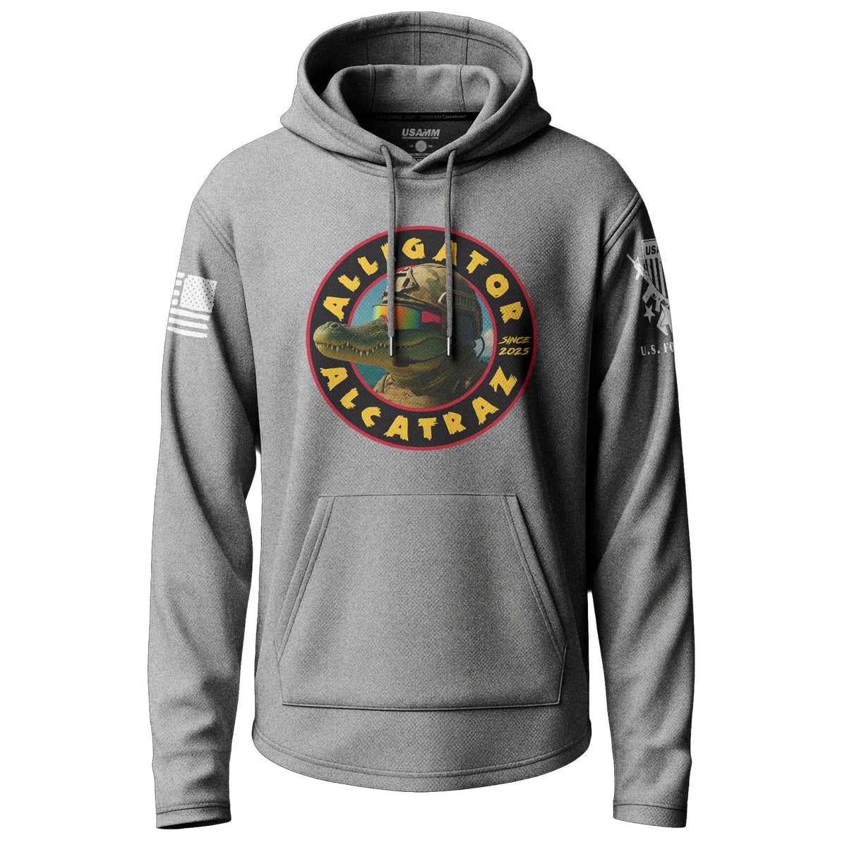 Alligator Alcatraz Graphic Lightweight Hoodie Lightweight Hoodie 90029-S-HG-THIN