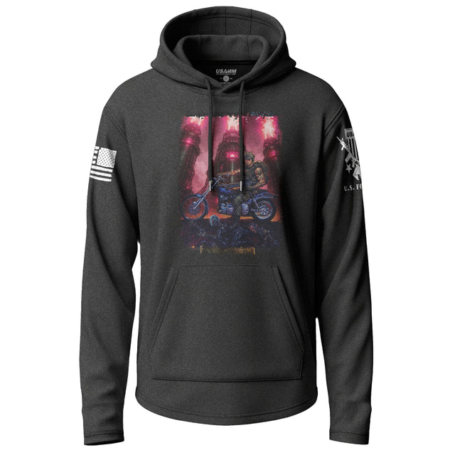 Apocalyptic Machine Gunner Lightweight Hoodie Lightweight Hoodie 90035-S-BK-THIN