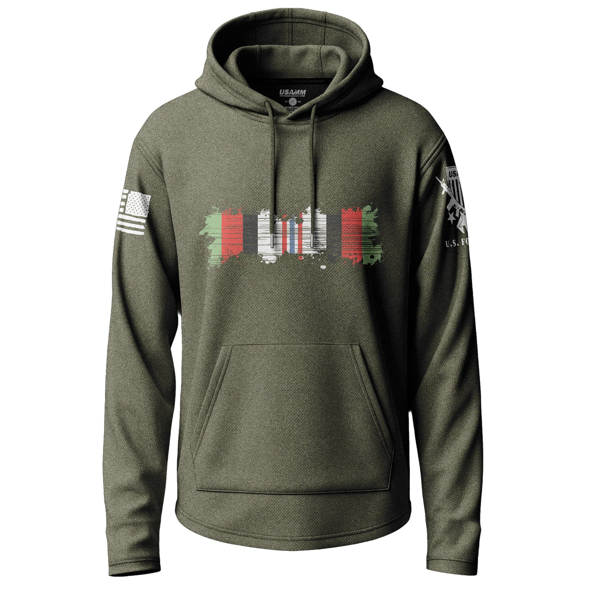 Afghanistan Campaign Medal Ribbon Graphic Lightweight Hoodie Lightweight Hoodie 90052-S-MG-THIN