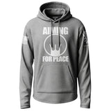 Aiming For Peace Graphic Lightweight Hoodie Lightweight Hoodie 90054-S-HG-THIN