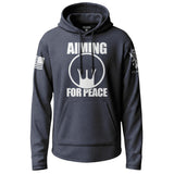 Aiming For Peace Graphic Lightweight Hoodie Lightweight Hoodie 90054-S-NAVY-THIN