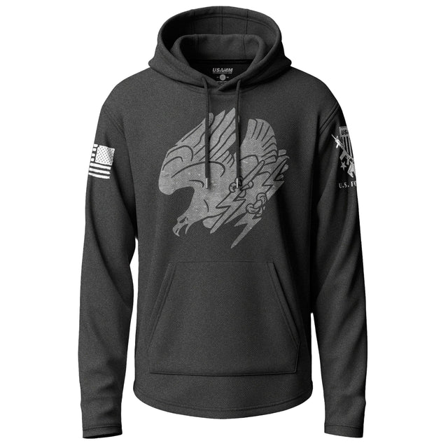 Air Medal White Subdued Lightweight Hoodie Lightweight Hoodie 90079-S-BK-THIN