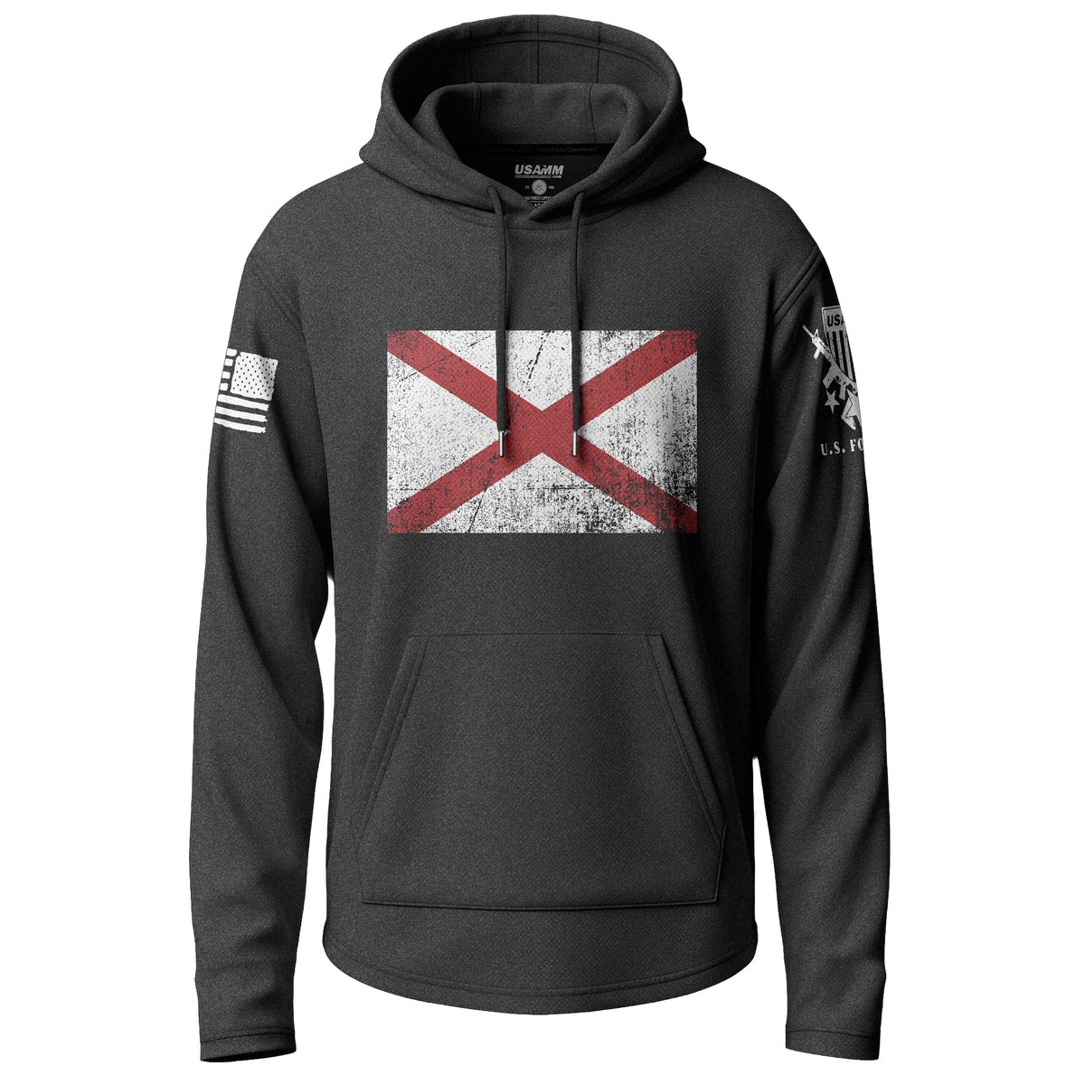 Alabama Distressed Graphic Lightweight Hoodie Lightweight Hoodie 90080-S-BK-THIN