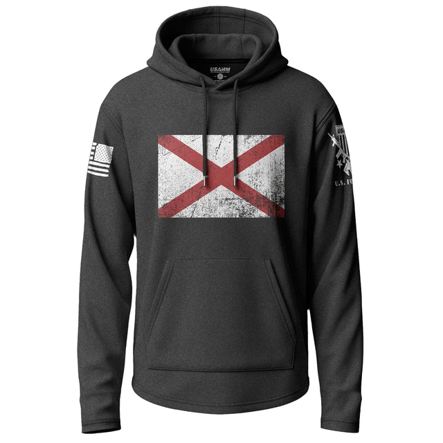 Alabama Distressed Graphic Lightweight Hoodie Lightweight Hoodie 90080-S-BK-THIN