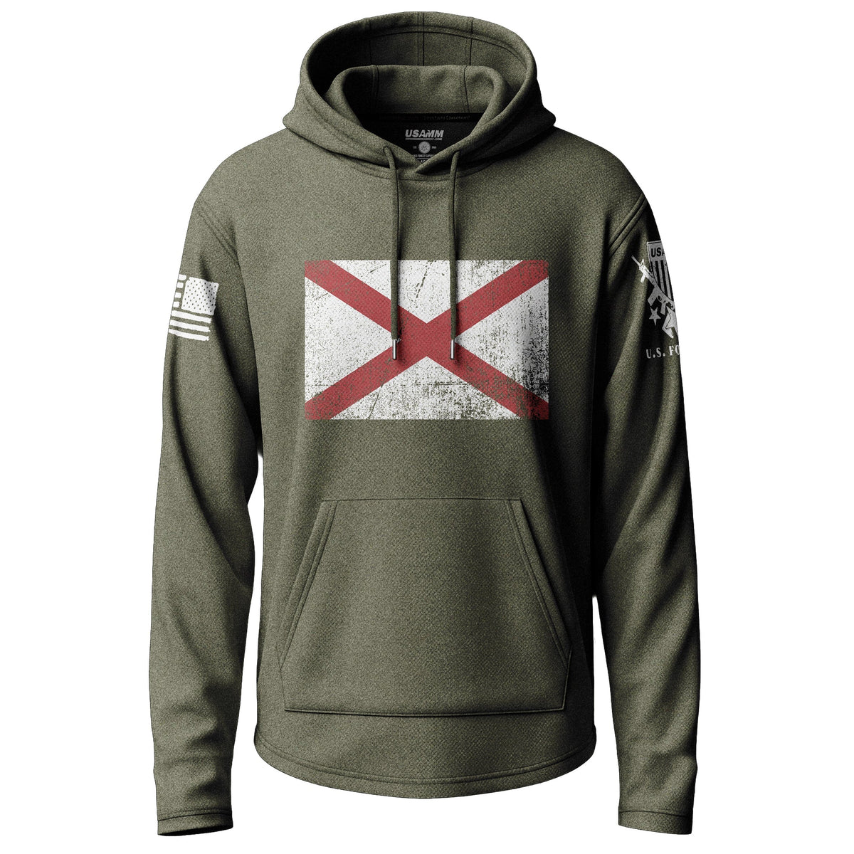 Alabama Distressed Graphic Lightweight Hoodie Lightweight Hoodie 90080-S-MG-THIN