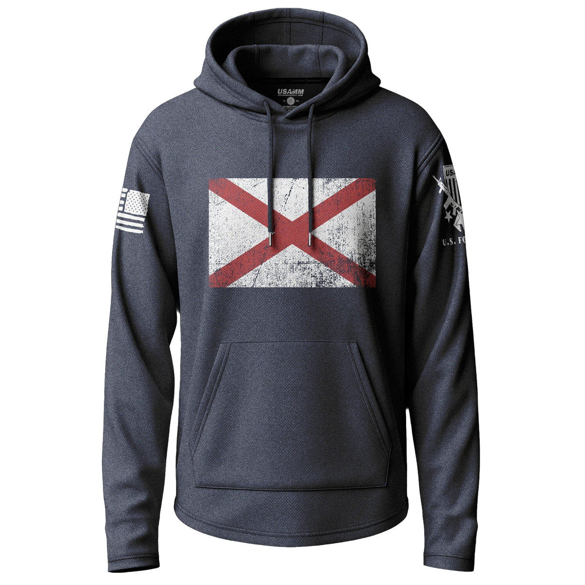 Alabama Distressed Graphic Lightweight Hoodie Lightweight Hoodie 90080-S-NAVY-THIN