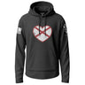 Alabama State Flag Heart Lightweight Hoodie Lightweight Hoodie 90081-S-BK-THIN