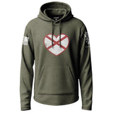 Alabama State Flag Heart Lightweight Hoodie Lightweight Hoodie 90081-S-MG-THIN