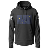 Alaska Distressed Graphic Lightweight Hoodie Lightweight Hoodie 90082-S-BK-THIN