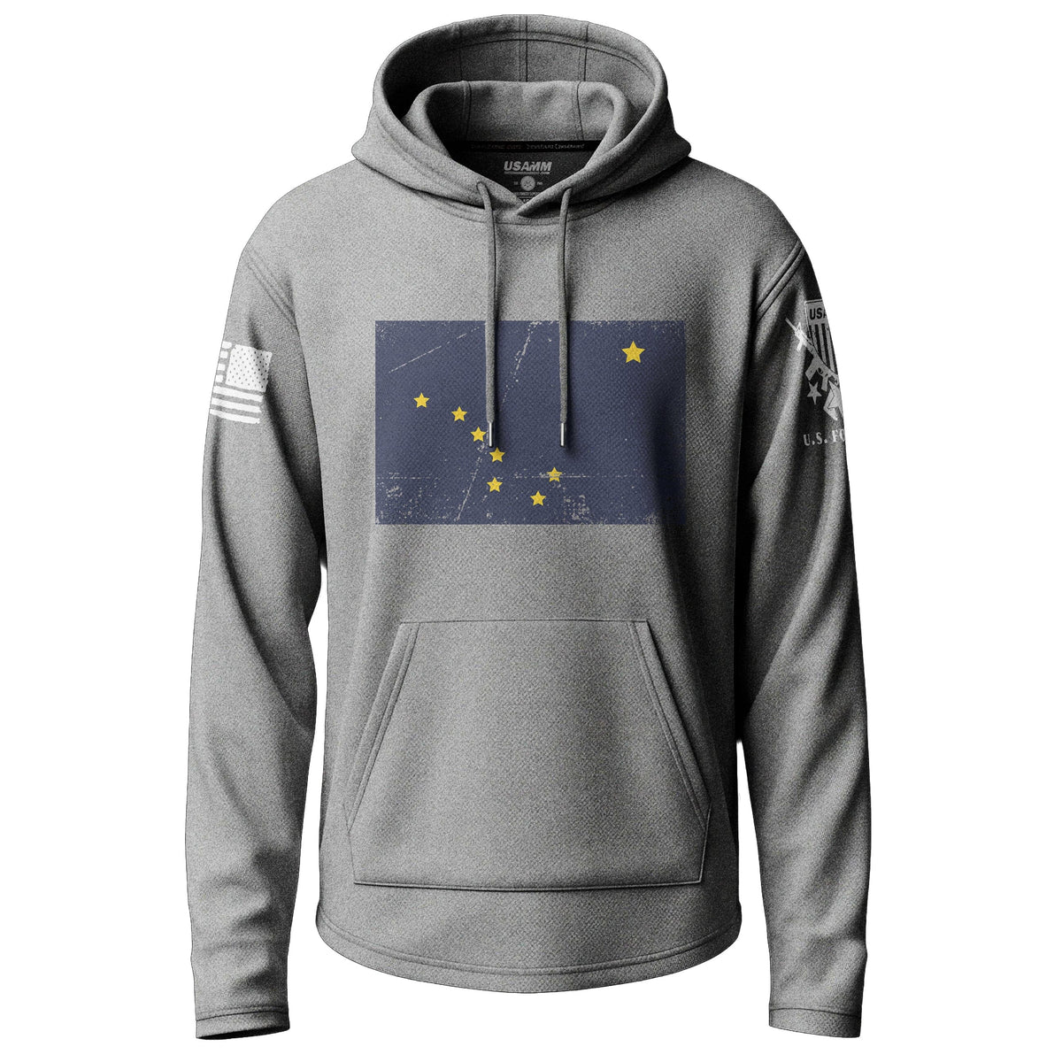 Alaska Distressed Graphic Lightweight Hoodie Lightweight Hoodie 90082-S-HG-THIN