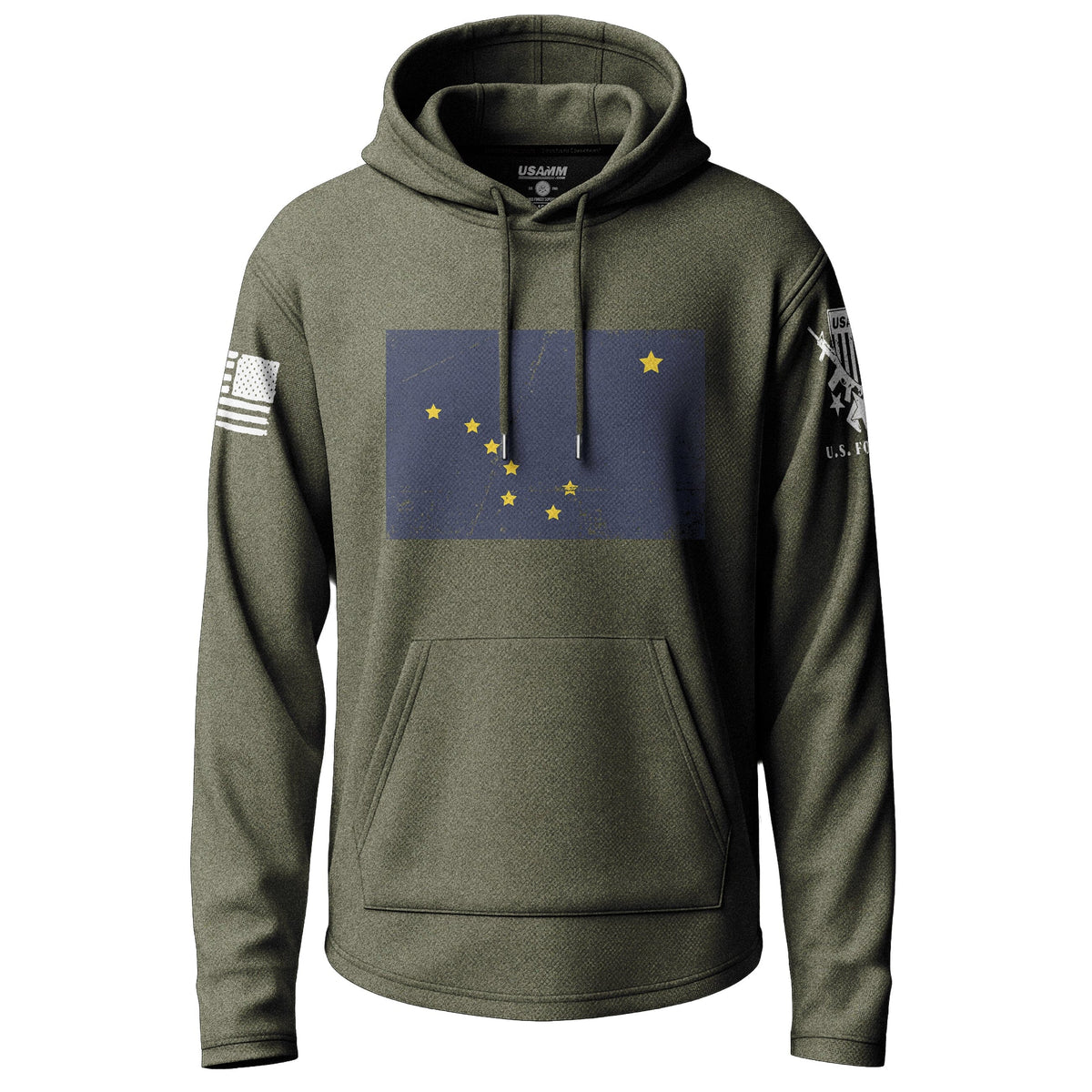 Alaska Distressed Graphic Lightweight Hoodie Lightweight Hoodie 90082-S-MG-THIN