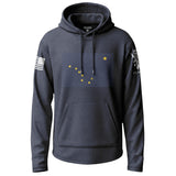 Alaska Distressed Graphic Lightweight Hoodie Lightweight Hoodie 90082-S-NAVY-THIN