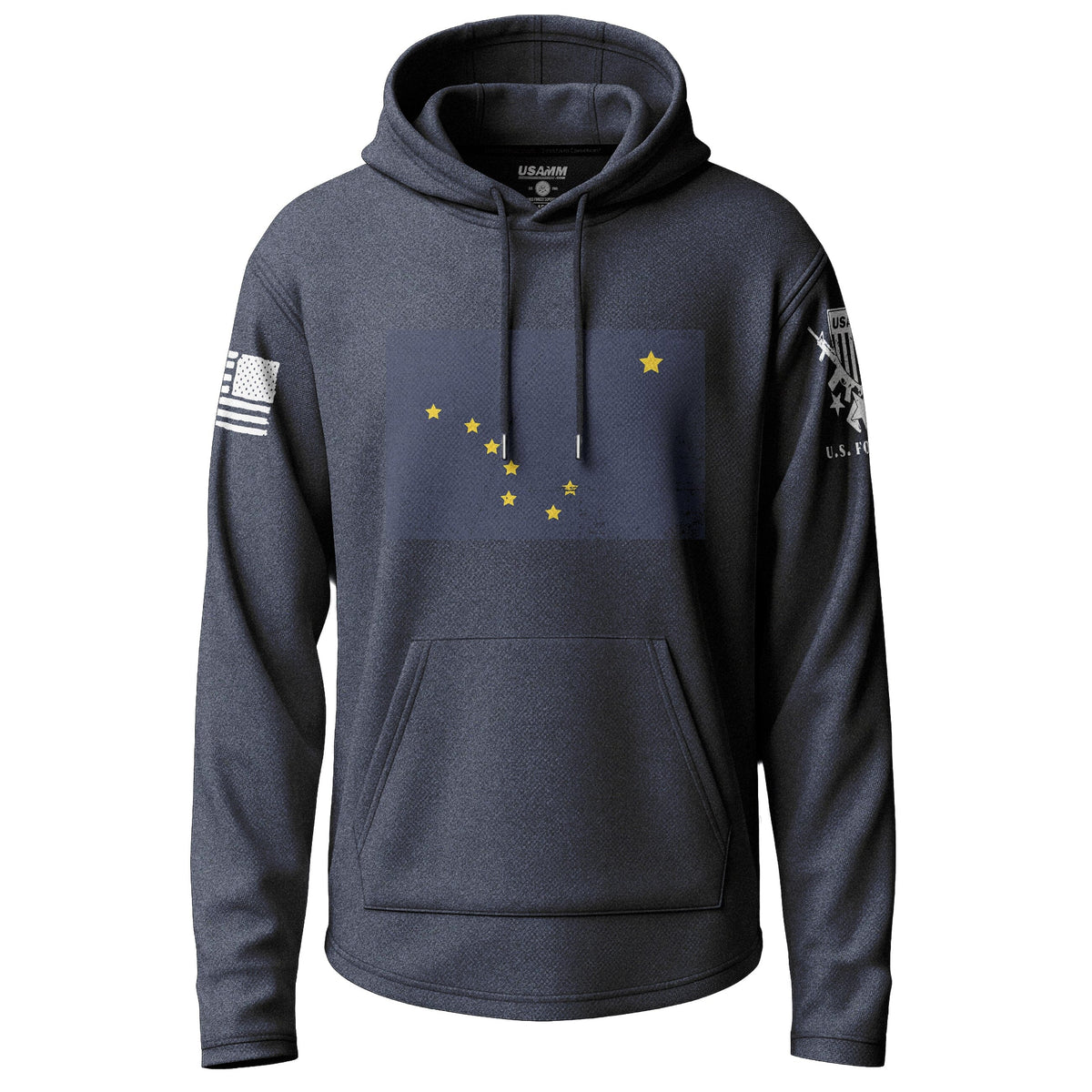 Alaska Distressed Graphic Lightweight Hoodie Lightweight Hoodie 90082-S-NAVY-THIN