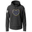 Alaska State Flag Heart Lightweight Hoodie Lightweight Hoodie 90083-S-BK-THIN