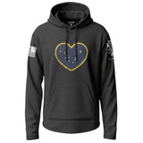 Alaska State Flag Heart Lightweight Hoodie Lightweight Hoodie 90083-S-BK-THIN