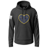 Alaska State Flag Heart Lightweight Hoodie Lightweight Hoodie 90083-S-BK-THIN