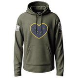 Alaska State Flag Heart Lightweight Hoodie Lightweight Hoodie 90083-S-MG-THIN