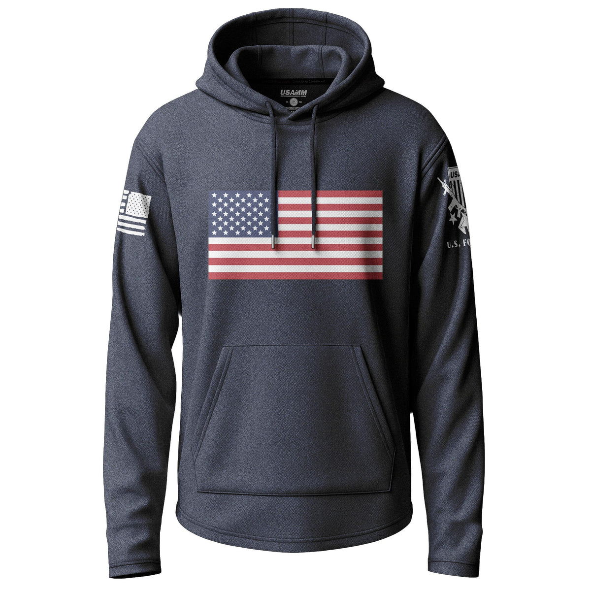 Classic American Flag Graphic Lightweight Hoodie Lightweight Hoodie 90092-S-NAVY-THIN