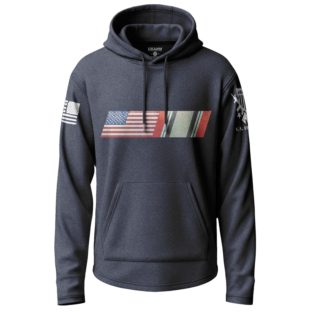 American Flag Bronze Star Graphic Lightweight Hoodie Lightweight Hoodie 90088-S-NAVY-THIN