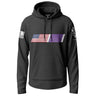 American Flag Purple Heart Graphic Lightweight Hoodie Lightweight Hoodie 90090-S-BK-THIN