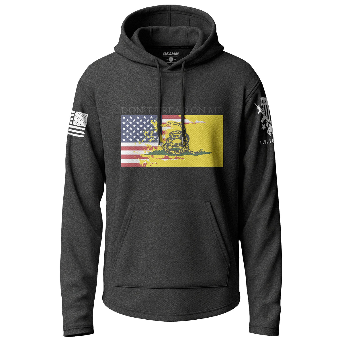 American Gadsden Flag Graphic Lightweight Hoodie Lightweight Hoodie 90094-S-BK-THIN