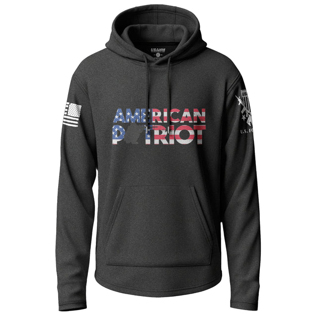 American Patriot Gunfighter Graphic Lightweight Hoodie Lightweight Hoodie 90096-S-BK-THIN