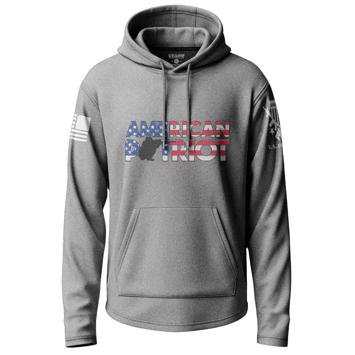 American Patriot Gunfighter Graphic Lightweight Hoodie Lightweight Hoodie 90096-S-HG-THIN