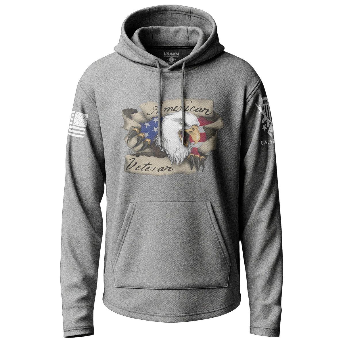 American Veteran Eagle Graphic Lightweight Hoodie Lightweight Hoodie 90100-S-HG-THIN
