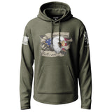 American Veteran Eagle Graphic Lightweight Hoodie Lightweight Hoodie 90100-S-MG-THIN